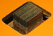 Figure 2a: Picture of the VBD's tactile display showing its linear array of 12 actuators.